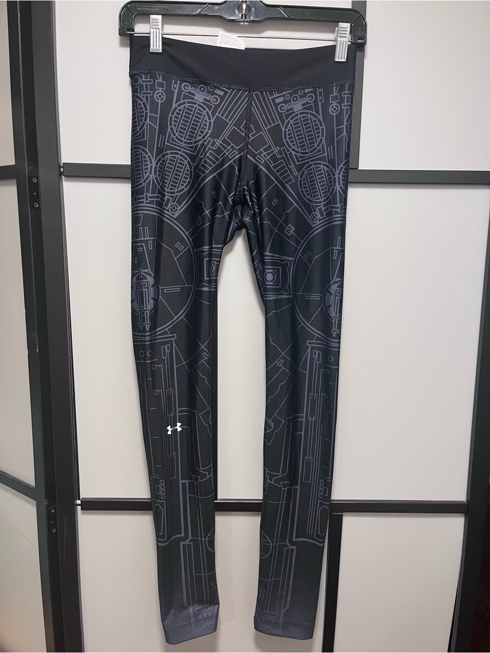Under Armour Star Wars HeatGear Death Star Compression Leggings Black Gray Small